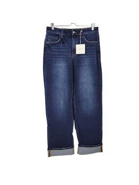 NWT Lovervet High Rise Wide Leg jeans size 31/13 by Vervet Dark Wash Whiskering